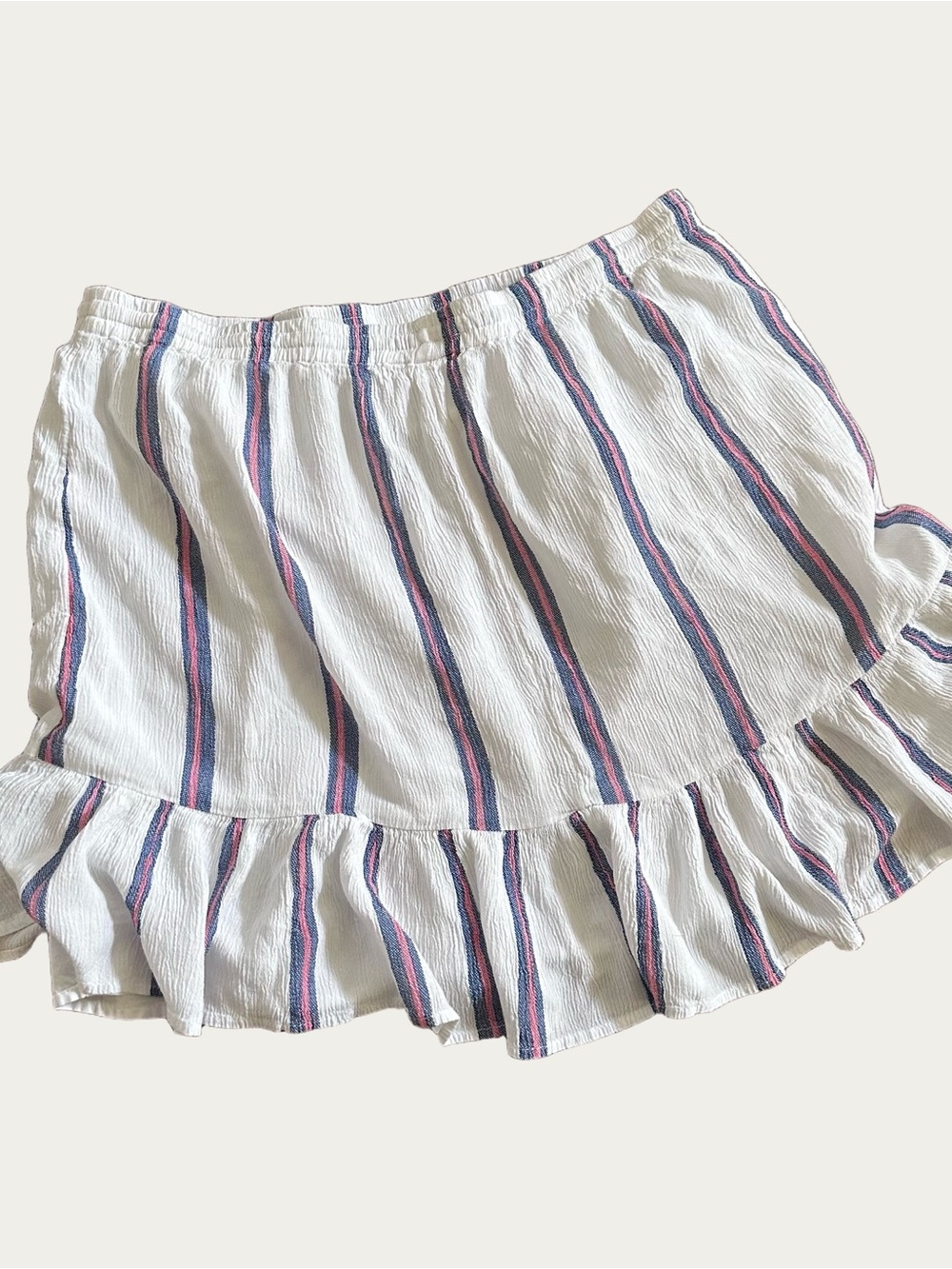 GAP Striped Ruffle Hem Mini Skirt Size 10